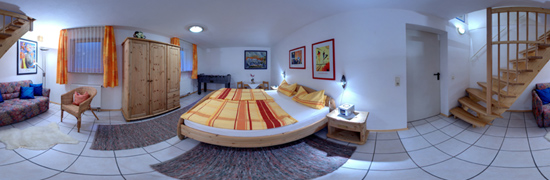 Das Schlafzimmer im Untergeschoß Das Schlafzimmer im Untergeschoß